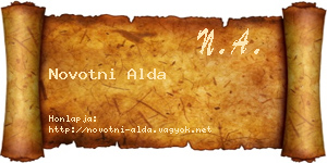 Novotni Alda névjegykártya